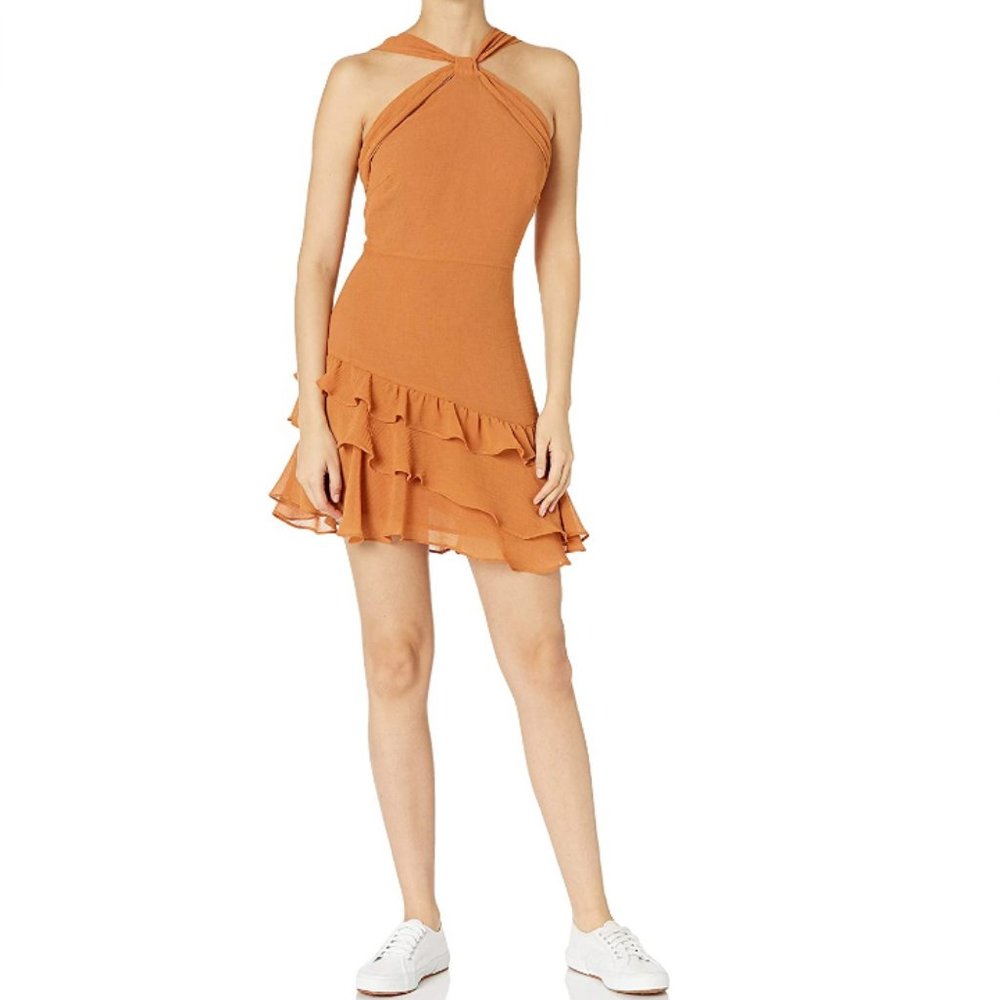 KENDALL + KYLIE Chiffon Cold Shoulder Dress